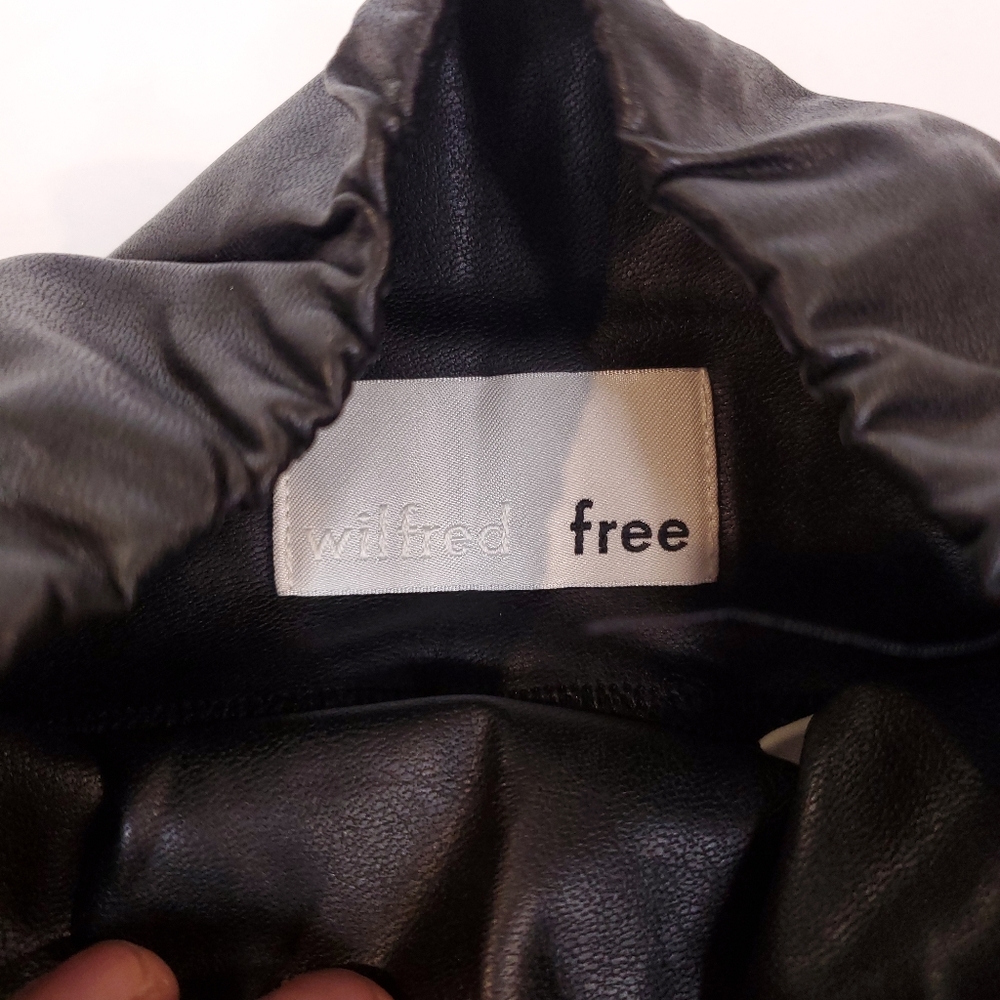 Wilfred Free Black Vegan Leather DARIA Pant Leggings - Picture 3 of 7